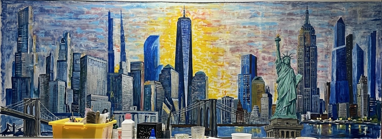 New York Sky mural